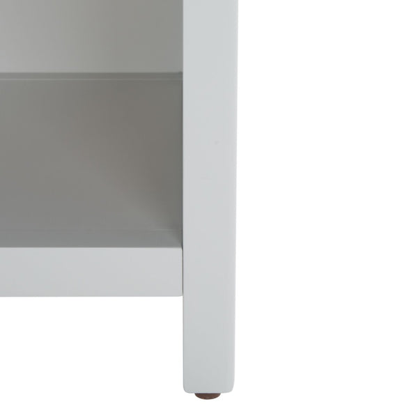 Safavieh Miya Nightstand With Rattan Detailing: Modern Storage Solutions For A Stylish Bedroom Retreat Grey / Natural NST5012D