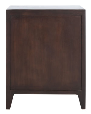Safavieh Thea Exquisitely Carved Nightstand - Artisan Design With Single-Door Storage For Elegant Bedrooms Brown NST5300A