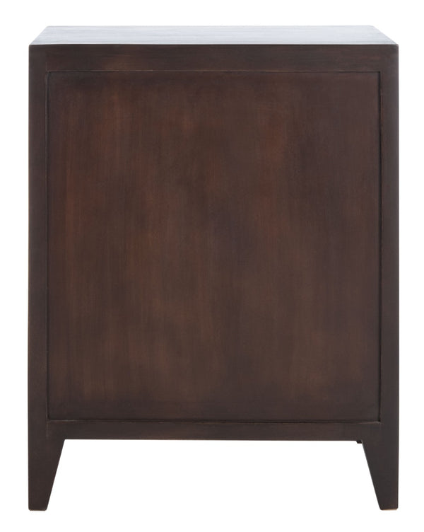 Safavieh Thea Exquisitely Carved Nightstand - Artisan Design With Single-Door Storage For Elegant Bedrooms Brown NST5300A