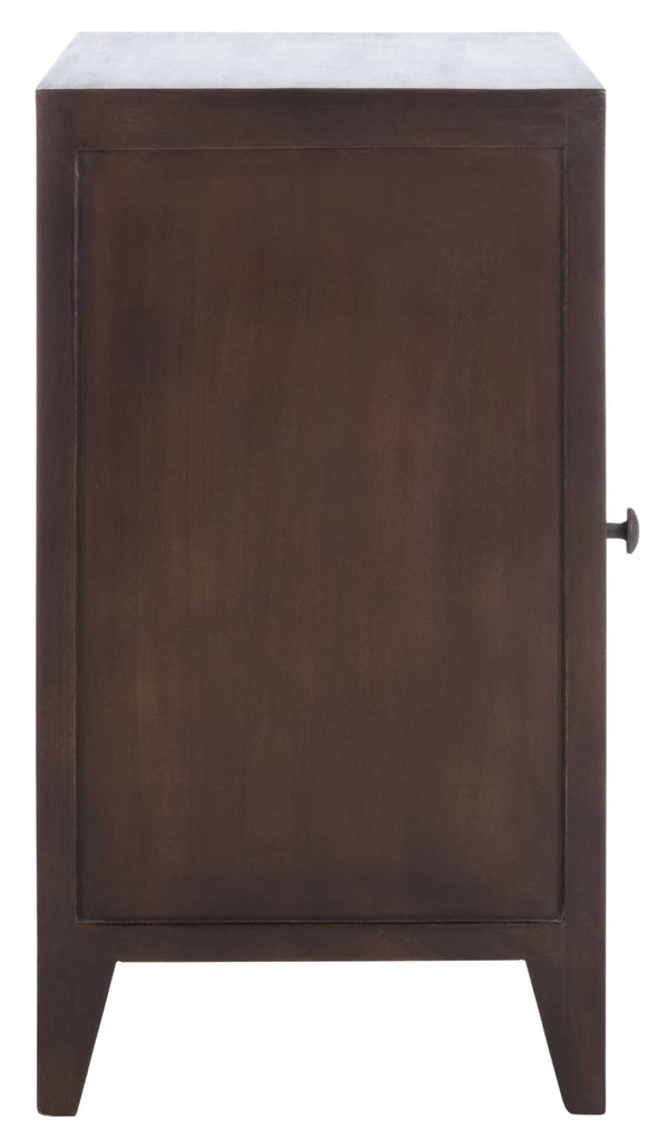 Safavieh Thea Exquisitely Carved Nightstand - Artisan Design With Single-Door Storage For Elegant Bedrooms Brown NST5300A