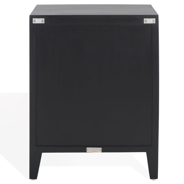 Safavieh Thea Elegant 1-door Carved Nightstand In Rich Brown – Timeless Design For Your Bedroom Style! Black Wood Nst5300d