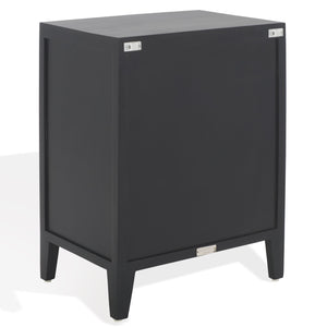 Safavieh Thea Elegant 1-door Carved Nightstand In Rich Brown – Timeless Design For Your Bedroom Style! Black Wood Nst5300d
