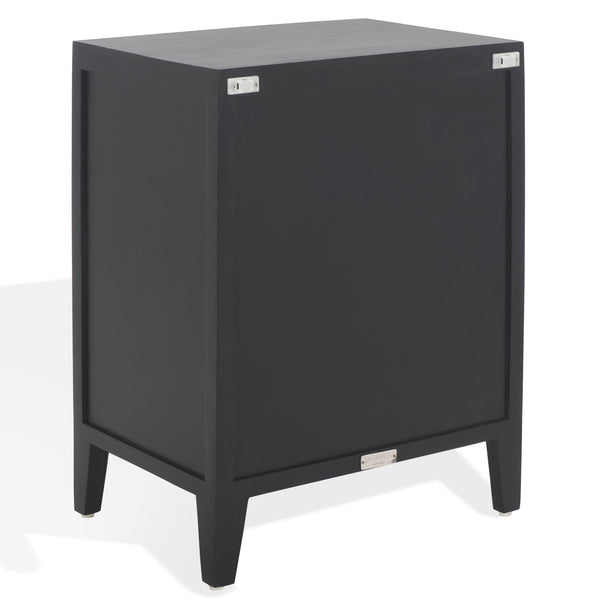 Safavieh Thea Elegant 1-door Carved Nightstand In Rich Brown – Timeless Design For Your Bedroom Style! Black Wood Nst5300d