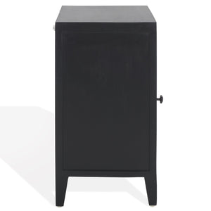Safavieh Thea Elegant 1-door Carved Nightstand In Rich Brown – Timeless Design For Your Bedroom Style! Black Wood Nst5300d