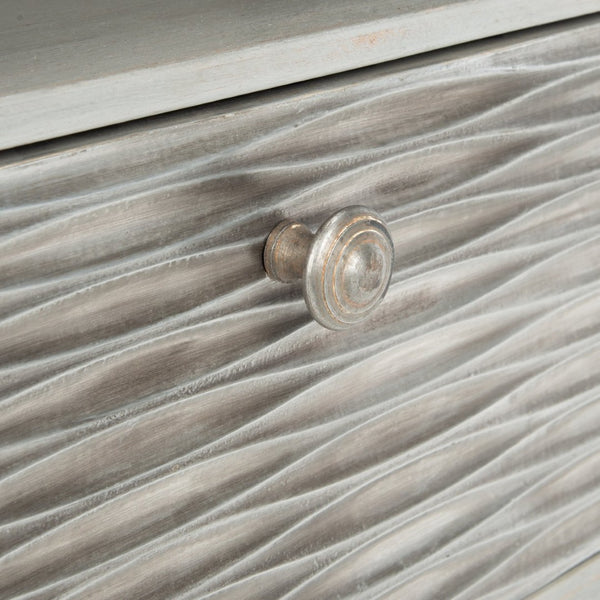 Safavieh Brandy Textured Nightstand - Mid-Century Modern Design With Rich Grey Walnut Finish & Compact Storage NST5301A