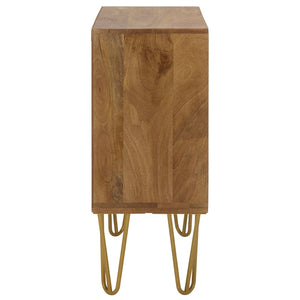 Safavieh Solene Textured Nightstand With Curved Design And Brass Accents - Modern Storage For Stylish Spaces NST5302A