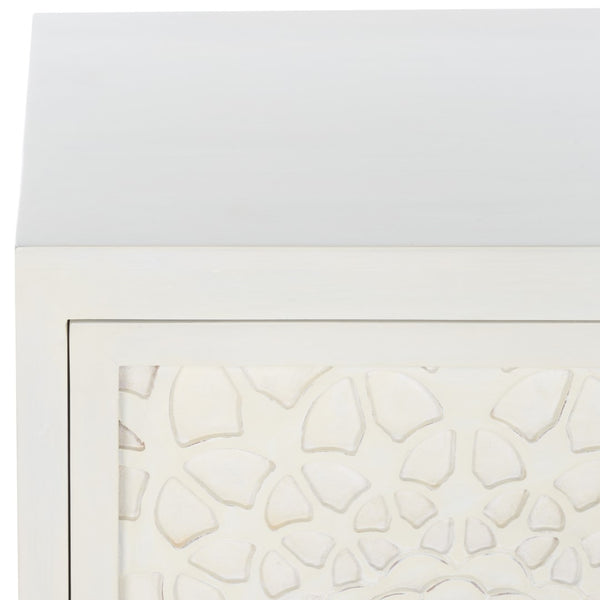Safavieh Rayetta 2 Shelf 1 Door Nightstand White Wash NST5304A