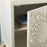 Safavieh Rayetta 2 Shelf 1 Door Nightstand White Wash NST5304A