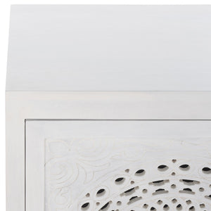 Safavieh Regius 2 Shelf 1 Door Nightstand White Wash NST5305A