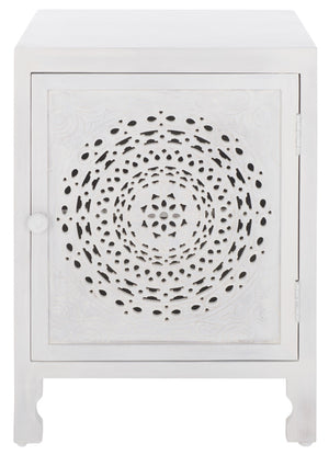 Safavieh Regius 2 Shelf 1 Door Nightstand White Wash NST5305A