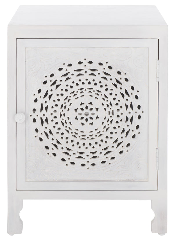 Safavieh Regius 2 Shelf 1 Door Nightstand White Wash NST5305A