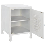 Safavieh Regius 2 Shelf 1 Door Nightstand White Wash NST5305A