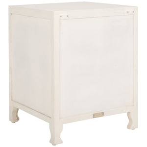 Safavieh Reimu Artisanal Nightstand With 2 Shelves & 1 Door - Elegant Mango Wood Storage For Bedroom Decor NST5306A