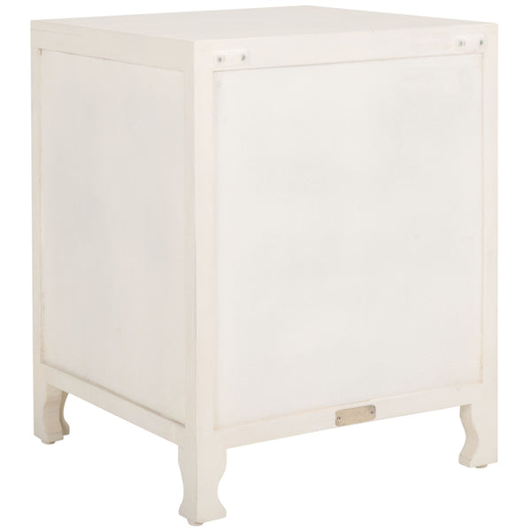 Safavieh Reimu Artisanal Nightstand With 2 Shelves & 1 Door - Elegant Mango Wood Storage For Bedroom Decor NST5306A