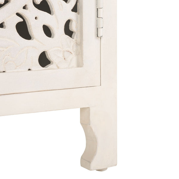 Safavieh Reimu Artisanal Nightstand With 2 Shelves & 1 Door - Elegant Mango Wood Storage For Bedroom Decor NST5306A