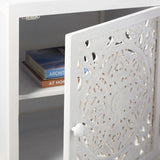 Safavieh Reimu 2 Shelf 1 Door Nightstand White Wash NST5306A