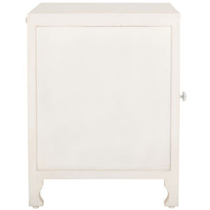 Safavieh Reimu Artisanal Nightstand With 2 Shelves & 1 Door - Elegant Mango Wood Storage For Bedroom Decor NST5306A