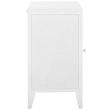 Safavieh Tayda 2 Shelf 1 Door Nightstand White Washed Wood NST5307B