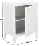 Safavieh Thielle 2 Shelf 1 Door Nightstand White Washed Wood NST5309B