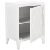 Safavieh Thielle 2 Shelf 1 Door Nightstand White Washed Wood NST5309B