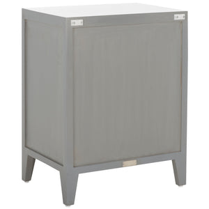 Safavieh Tiriaq 2 Shelf 1 Door Nightstand Grey Wood NST5310A