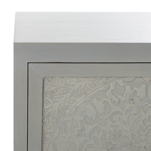 Safavieh Tiriaq 2 Shelf 1 Door Nightstand Grey Wood NST5310A