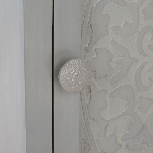 Safavieh Tiriaq 2 Shelf 1 Door Nightstand Grey Wood NST5310A