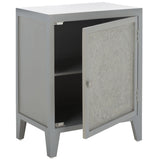 Safavieh Tiriaq 2 Shelf 1 Door Nightstand Grey Wood NST5310A
