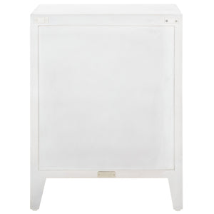 Safavieh Tiriaq 2 Shelf 1 Door Nightstand White Washed Wood NST5310B