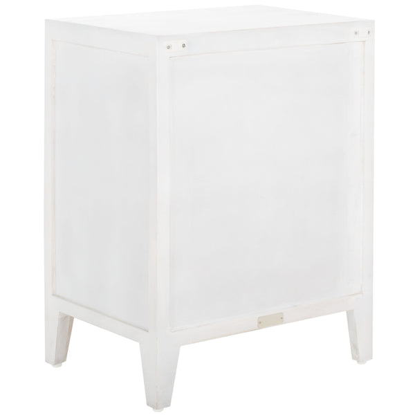 Safavieh Tiriaq 2 Shelf 1 Door Nightstand White Washed Wood NST5310B