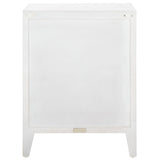 Safavieh Tiriaq 2 Shelf 1 Door Nightstand White Washed Wood NST5310B