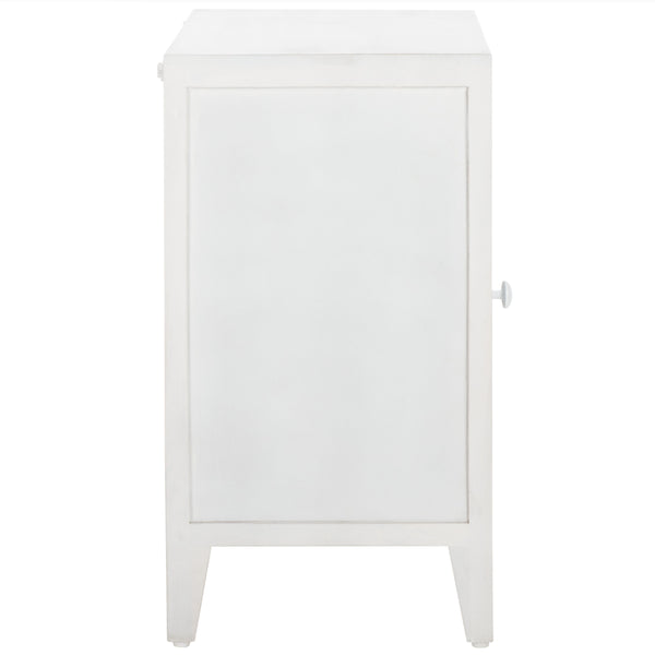 Safavieh Tiriaq 2 Shelf 1 Door Nightstand White Washed Wood NST5310B