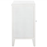 Safavieh Tiriaq 2 Shelf 1 Door Nightstand White Washed Wood NST5310B