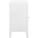 Safavieh Trevlio 2 Shelf 1 Door Nightstand White Washed Wood NST5312A