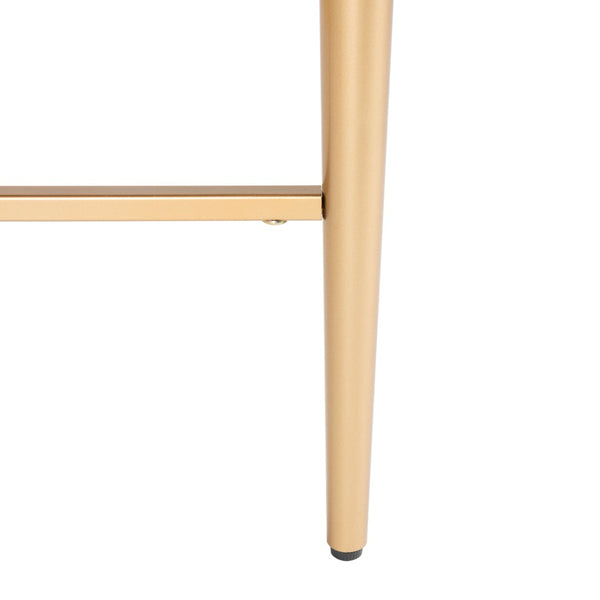 Safavieh Pierre One-Drawer Nightstand - Elegant Walnut & Gold Accent Table For Modern & Transitional Spaces NST6400A