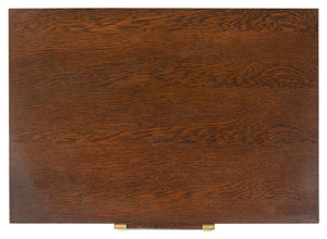 Safavieh Justice 2 Drawer Nightstand - Modern Design With Brass Accents, Perfect For Stylish Bedroom Storage Walnut NST6402C
