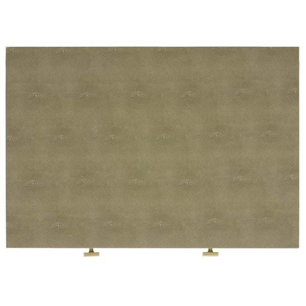 Safavieh Meilana Modern Art Deco Nightstand With Drawer & Shelf - Light Taupe Finish & Brass Accents NST6403A