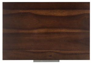 Safavieh Brylin 3-Drawer Nightstand - Rustic Walnut Elegance With Chrome Pulls For Modern Bedroom Style NST6404A