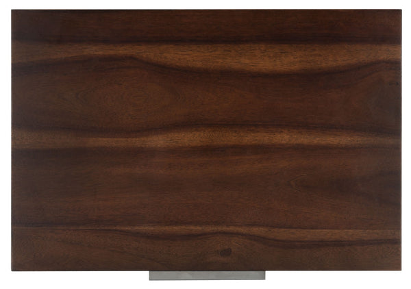 Safavieh Brylin 3-Drawer Nightstand - Rustic Walnut Elegance With Chrome Pulls For Modern Bedroom Style NST6404A