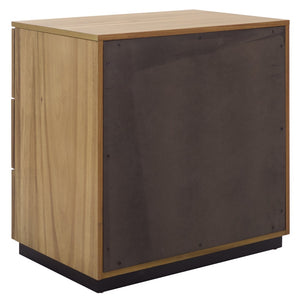 Safavieh Brylin Contemporary 3-Drawer Nightstand With Chrome Handles - Stylish Storage For Modern Bedrooms NST6404B