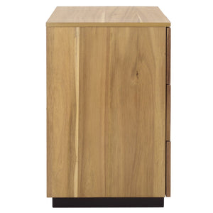 Safavieh Brylin Contemporary 3-Drawer Nightstand With Chrome Handles - Stylish Storage For Modern Bedrooms NST6404B