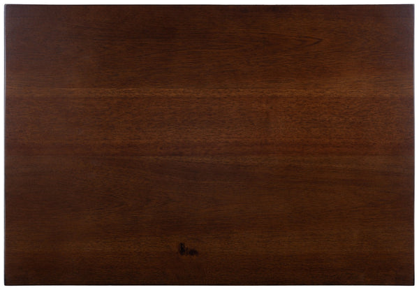 Safavieh Donald Mid-Century 2 Drawer Nightstand With Herringbone Design For Stylish Bedroom Organization Dark Walnut Finish NST6405A
