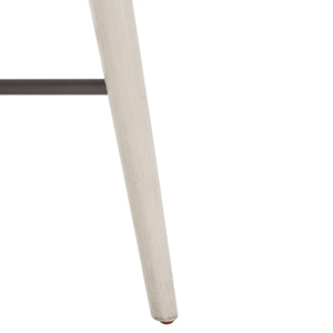 Safavieh Scully 1 Drawer Nightstand XII23 White Wash / Gold Knobs & Cross Bar Wood NST6406A