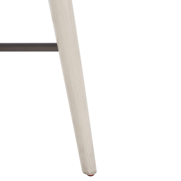 Safavieh Scully 1 Drawer Nightstand XII23 White Wash / Gold Knobs & Cross Bar Wood NST6406A