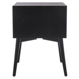 Safavieh Scully 2 Drawer Nightstand XII23 Black / Antique Gold Wood NST6407B