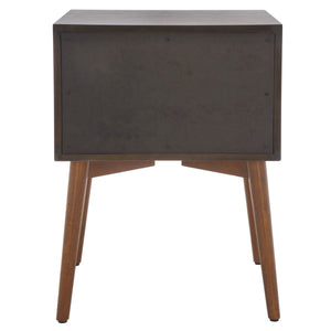 Safavieh Scully 2 Drawer Nightstand XII23 Medium Oak / Antique Gold  Wood NST6407C