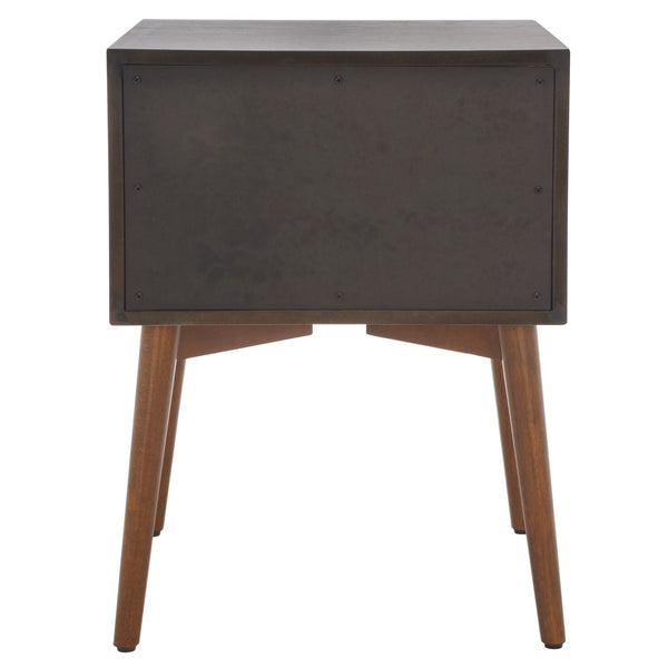 Safavieh Scully 2 Drawer Nightstand XII23 Medium Oak / Antique Gold  Wood NST6407C