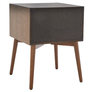 Safavieh Scully 2 Drawer Nightstand XII23 Medium Oak / Antique Gold  Wood NST6407C