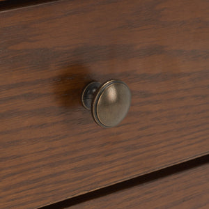 Safavieh Scully 2 Drawer Nightstand XII23 Medium Oak / Antique Gold  Wood NST6407C