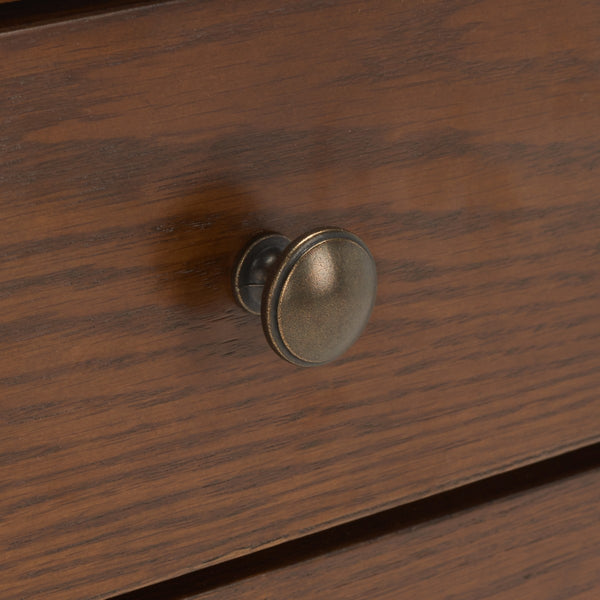 Safavieh Scully 2 Drawer Nightstand XII23 Medium Oak / Antique Gold  Wood NST6407C